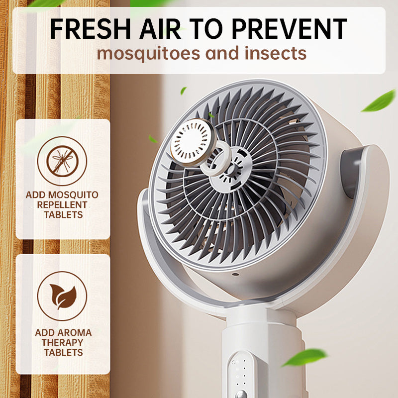 Motor Standventilator, 20 dB zeer stille ventilator, 30 m worpafstand, 2465 m³/h luchtvolume, ventilator met afstandsbediening & koeling