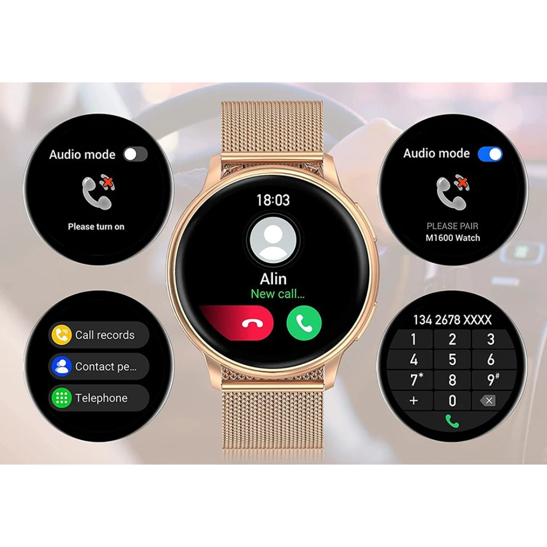 Smartwatch voor Vrouwen - Bluetooth | Hartslagmeting | Stijlvol