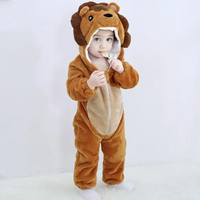 Romper voor baby's | Baby Fleece Overall | Dieren Onesie | Wolklin