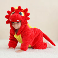 Romper voor baby's | Baby Fleece Overall | Dieren Onesie | Wolklin