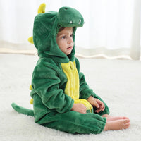 Romper voor baby's | Baby Fleece Overall | Dieren Onesie | Wolklin