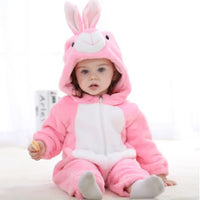 Romper voor baby's | Baby Fleece Overall | Dieren Onesie | Wolklin