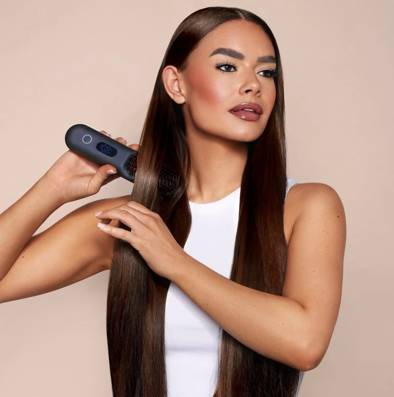 Glättbürste & Haarbürste elektrisch | Draadloze haarglätter voor steil haar | StyleGlide