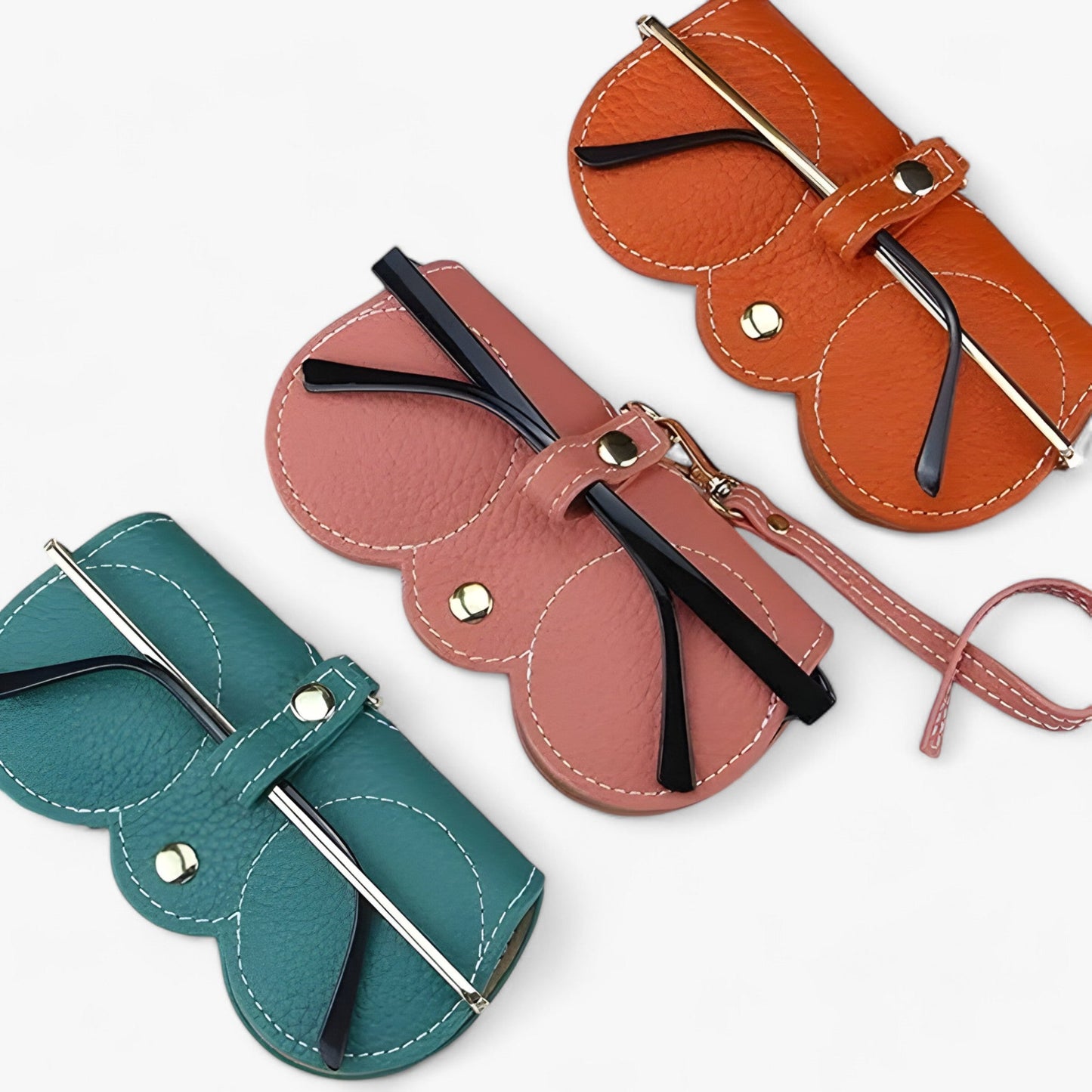 Sun Cover - Leren etui met kliksluiting voor bril