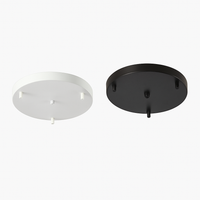 Ondersteuning ronde hanglamp tot 5 gaten (zwart of wit)