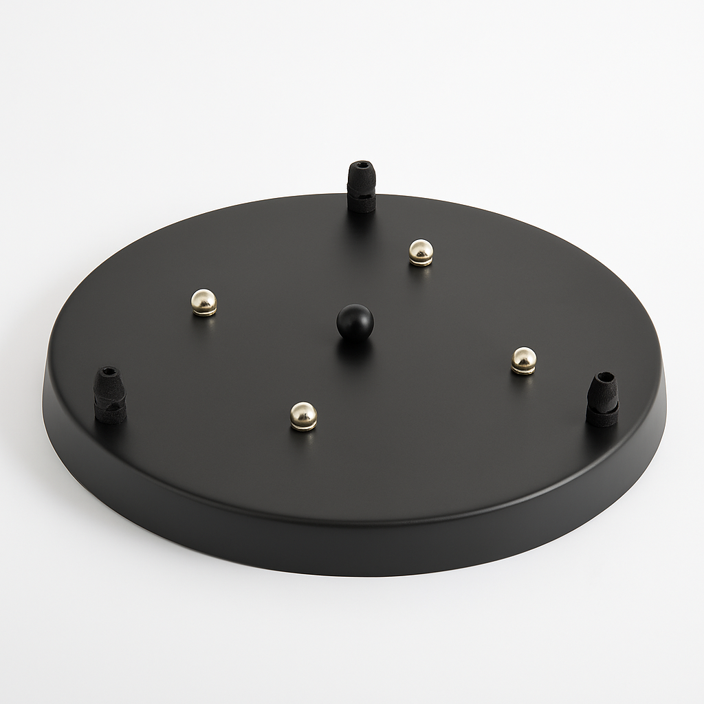 Ondersteuning ronde hanglamp tot 5 gaten (zwart of wit)