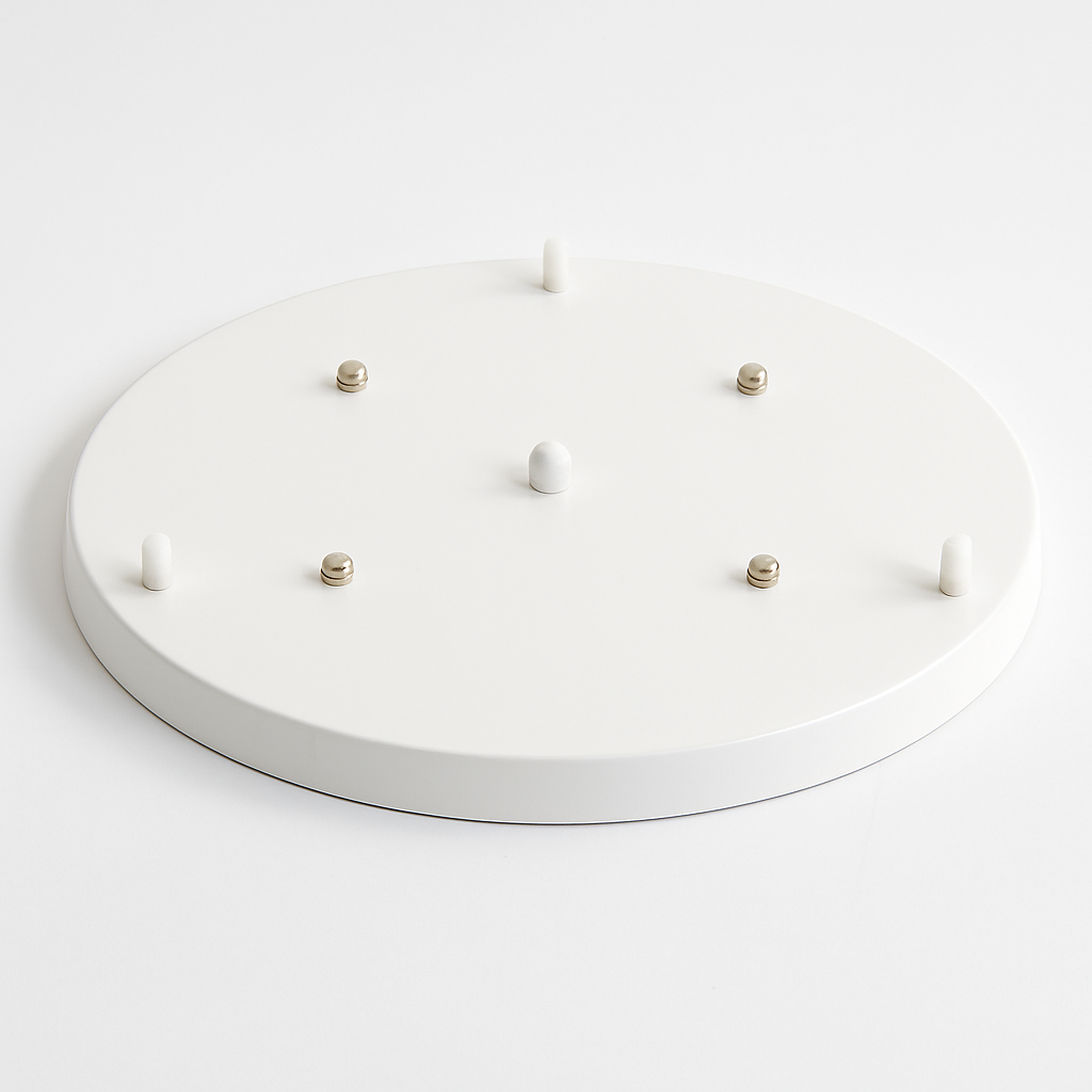 Ondersteuning ronde hanglamp tot 5 gaten (zwart of wit)
