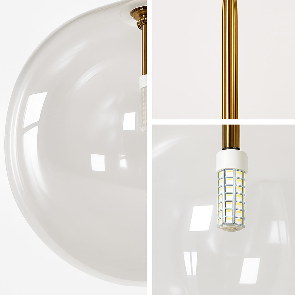 Hanglamp glazen bol moderne Scandinavische design decoratief loft LED