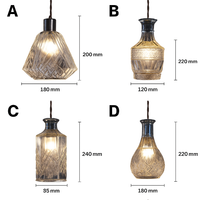 Hanglamp flessen in verschillende vormen