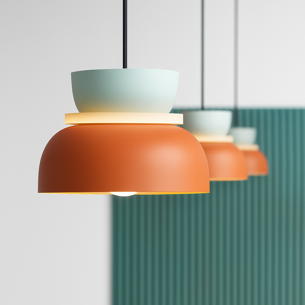 Kleurige hanglamp met speelse vormen Makazon