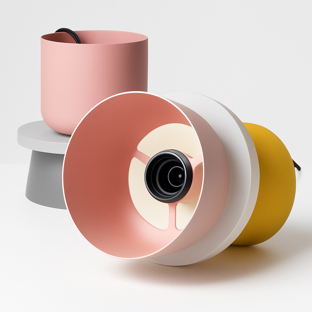 Kleurige hanglamp met speelse vormen Makazon