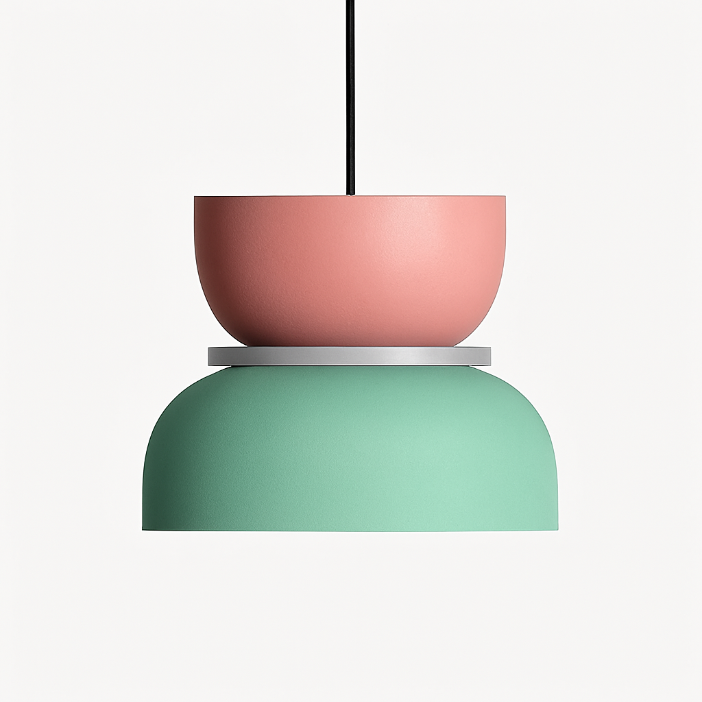 Kleurige hanglamp met speelse vormen Makazon