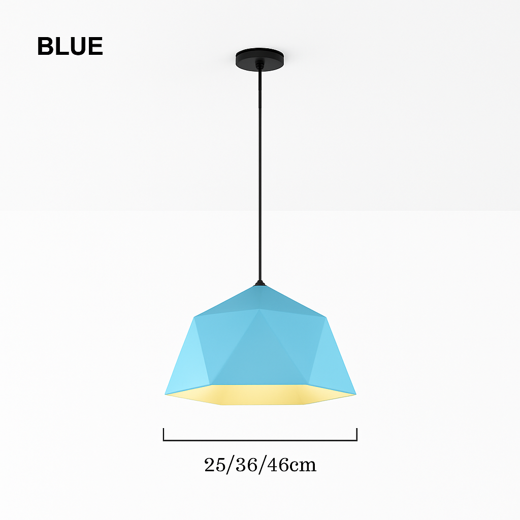 Geometrisch polygonale design hanglamp in Diamond kleur