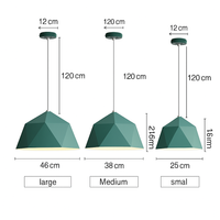 Geometrisch polygonale design hanglamp in Diamond kleur