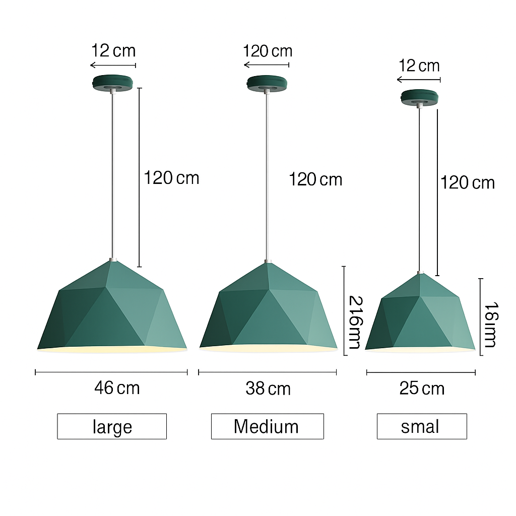 Geometrisch polygonale design hanglamp in Diamond kleur