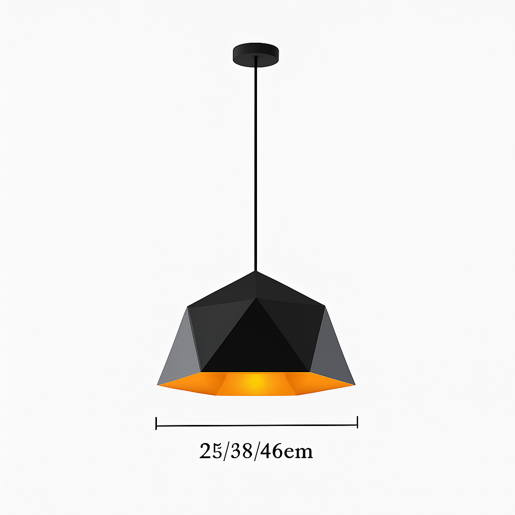 Geometrisch polygonale design hanglamp in Diamond kleur