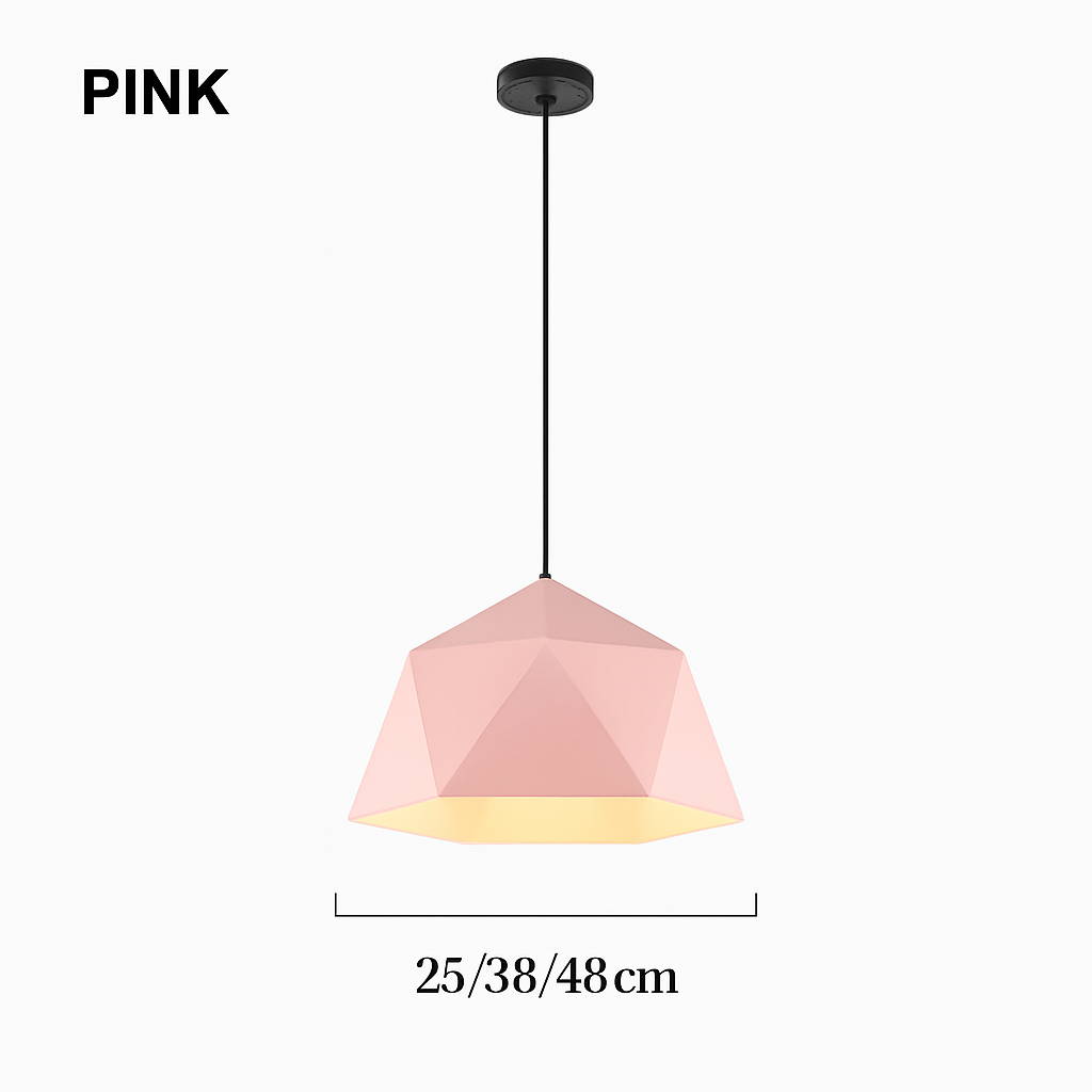 Geometrisch polygonale design hanglamp in Diamond kleur