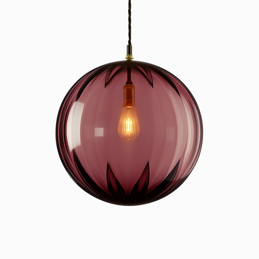 Design LED hanglamp in gekleurd glazen bol