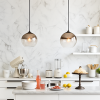 Design LED hanglamp in glazen bol Loft