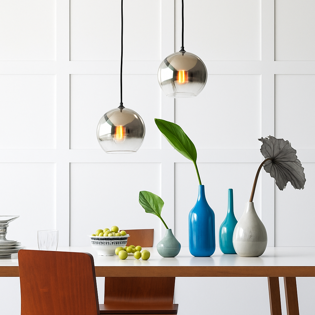 Design LED hanglamp in glazen bol Loft