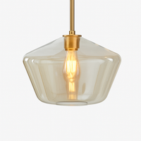 LED-hanglamp van metaal en glas in verschillende vormen