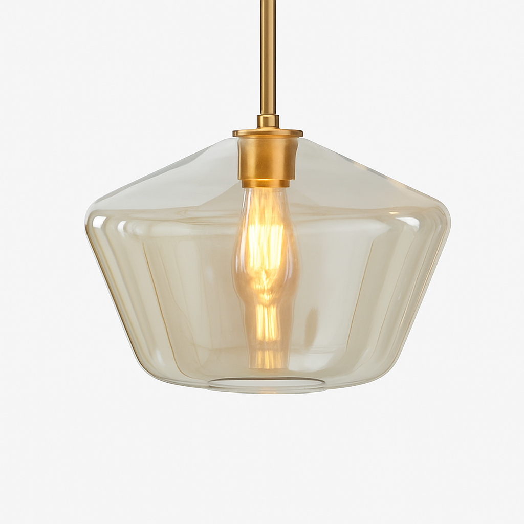 LED-hanglamp van metaal en glas in verschillende vormen
