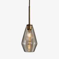 LED-hanglamp van metaal en glas in verschillende vormen