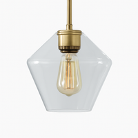 LED-hanglamp van metaal en glas in verschillende vormen