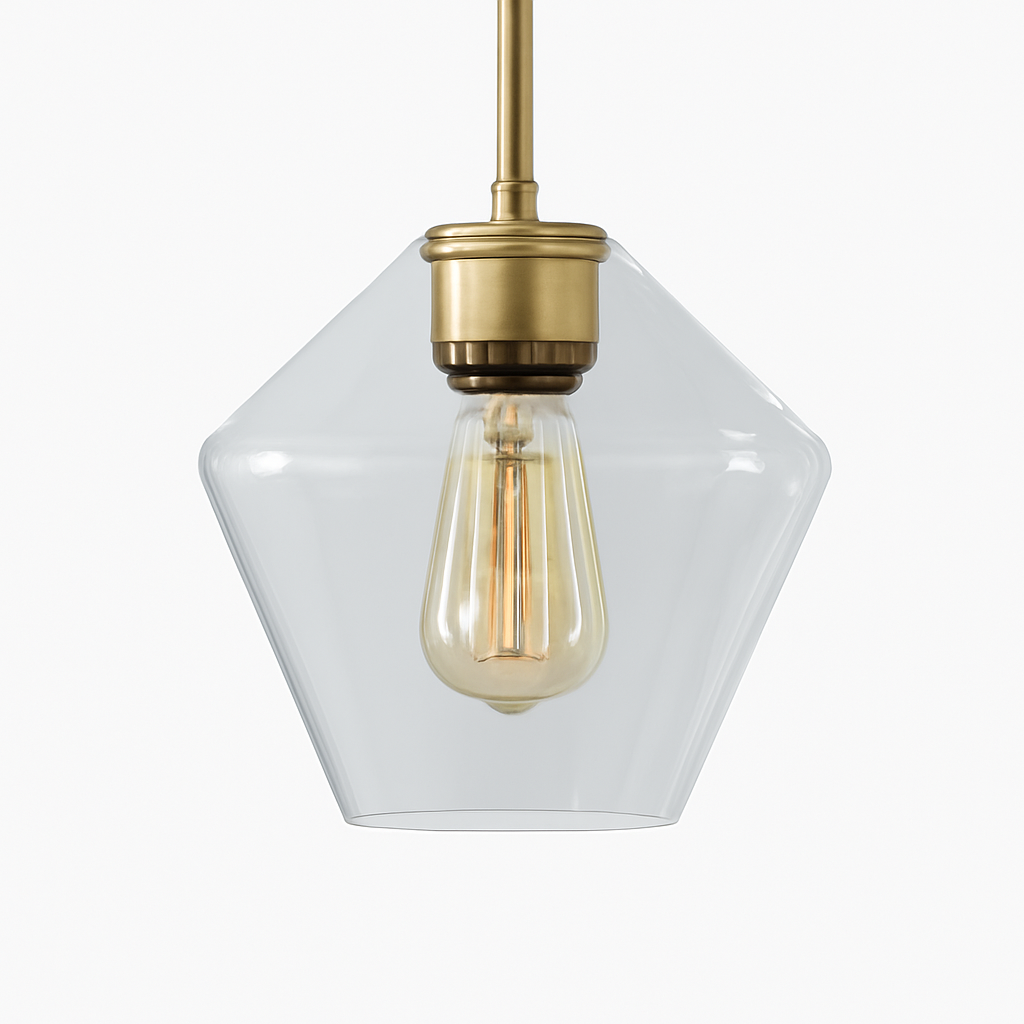 LED-hanglamp van metaal en glas in verschillende vormen