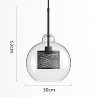 Ontwerp hanglamp van LED en glas met gouden lamp