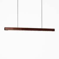 Moderne LED en houten hanglamp