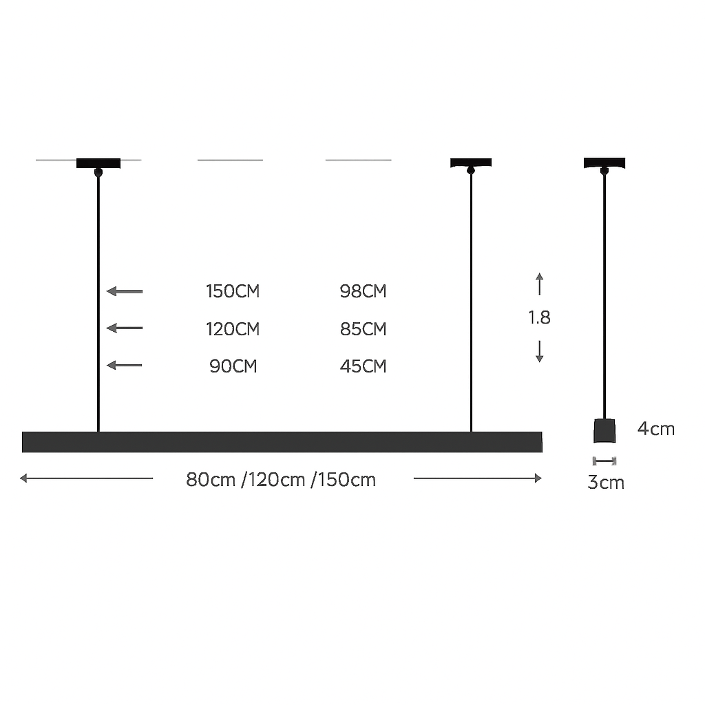 Moderne LED en houten hanglamp