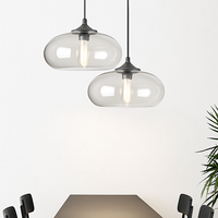 Design hanglamp ovaal in glas Ball