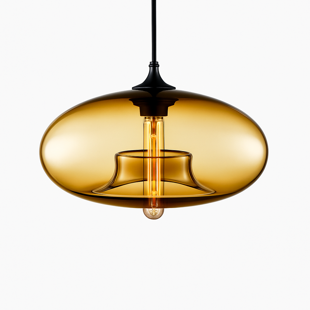 Design hanglamp ovaal in glas Ball