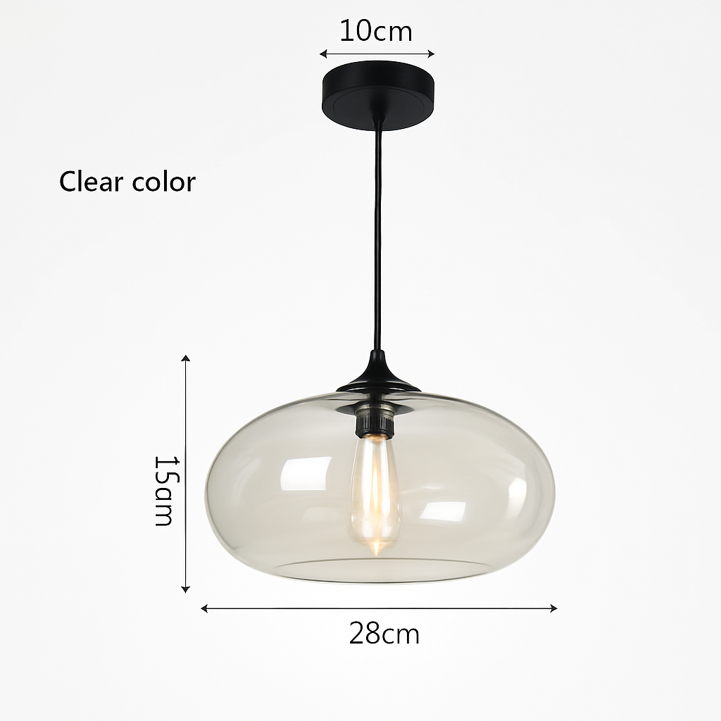 Design hanglamp ovaal in glas Ball