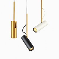 Ontwerp hanglamp verstelbaar met gouden steel