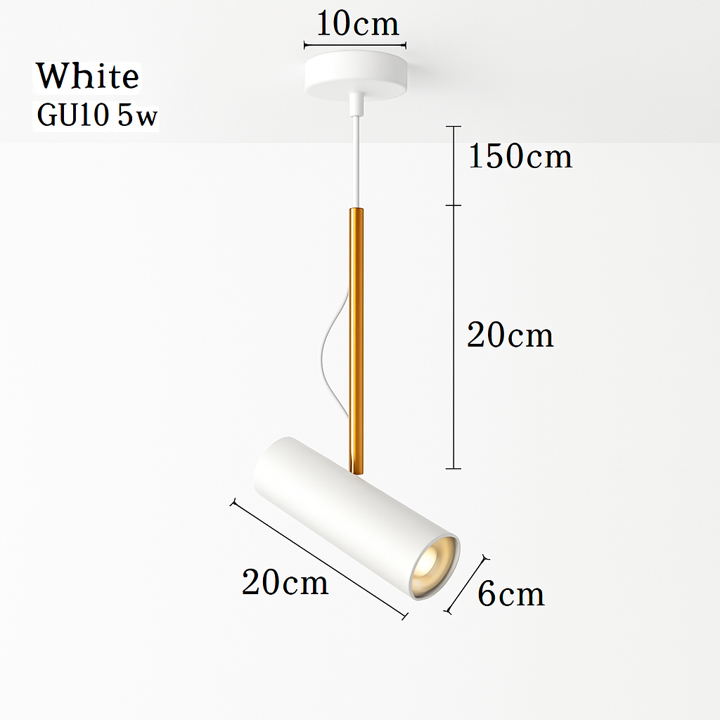 Ontwerp hanglamp verstelbaar met gouden steel