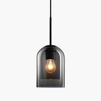 Suspensie ontwerp buis afgerond dubbel rookkleurig glas