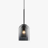 Suspensie ontwerp buis afgerond dubbel rookkleurig glas