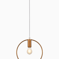 Gouden LED hanglamp in ronde vorm