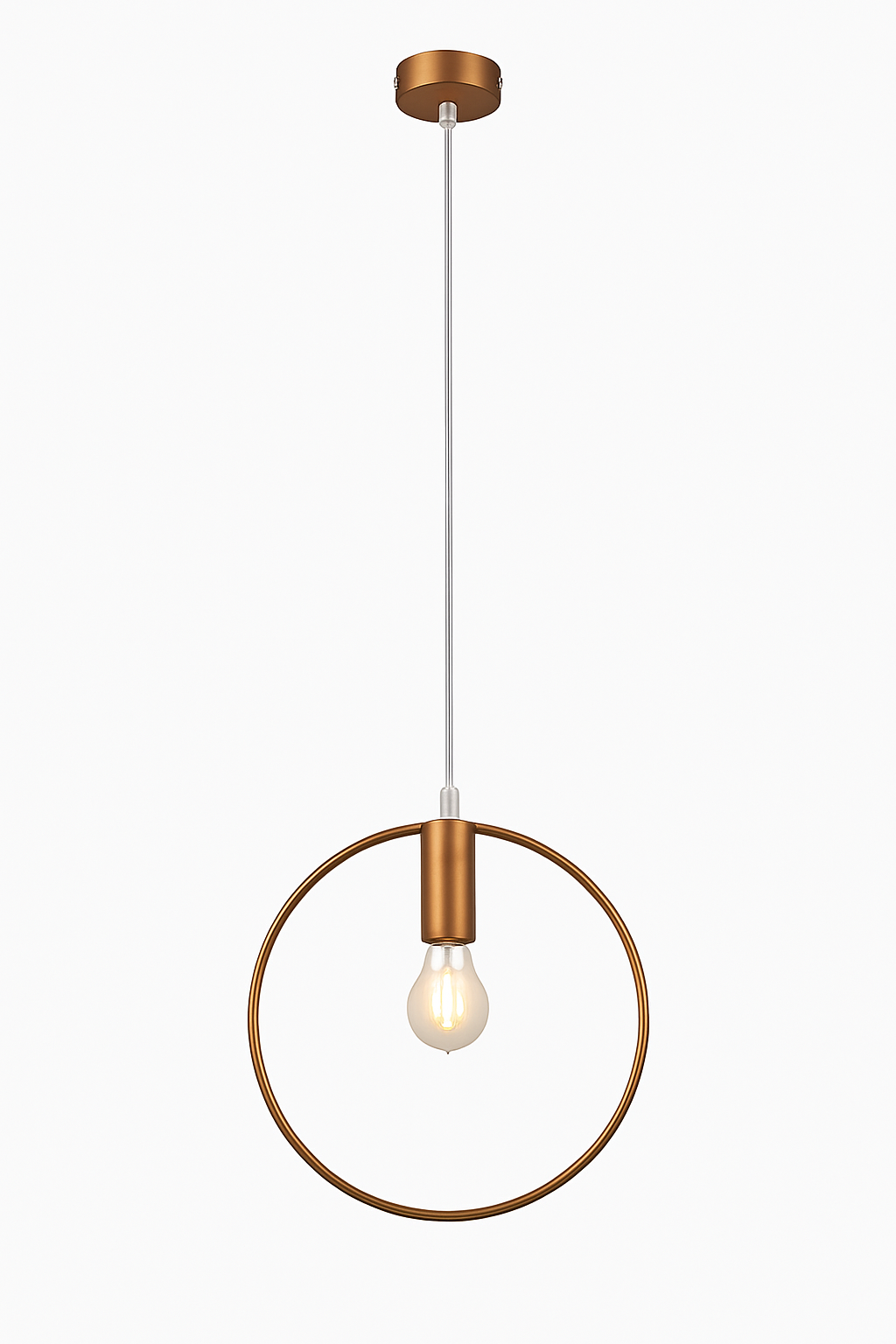 Gouden LED hanglamp in ronde vorm