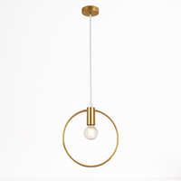Gouden LED hanglamp in ronde vorm