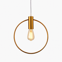 Gouden LED hanglamp in ronde vorm