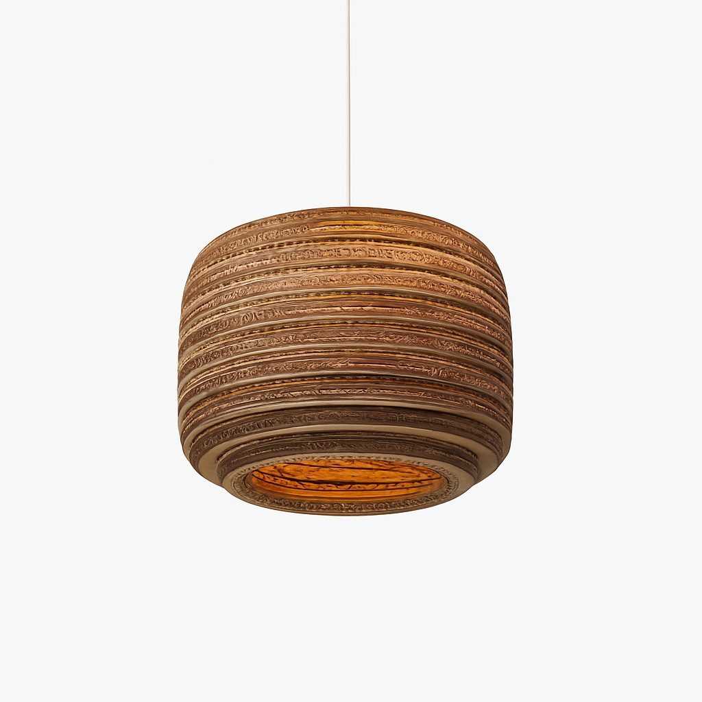 Papieren kartonnen hanglamp (verschillende vormen)