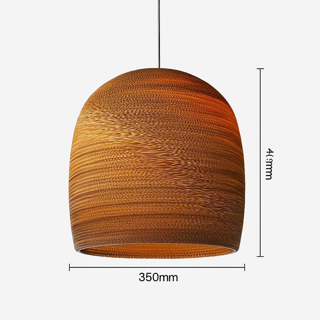 Papieren kartonnen hanglamp (verschillende vormen)