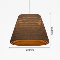 Papieren kartonnen hanglamp (verschillende vormen)