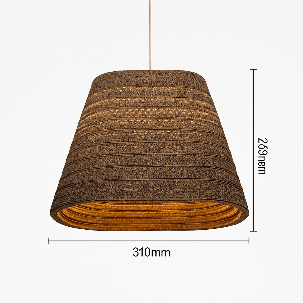 Papieren kartonnen hanglamp (verschillende vormen)