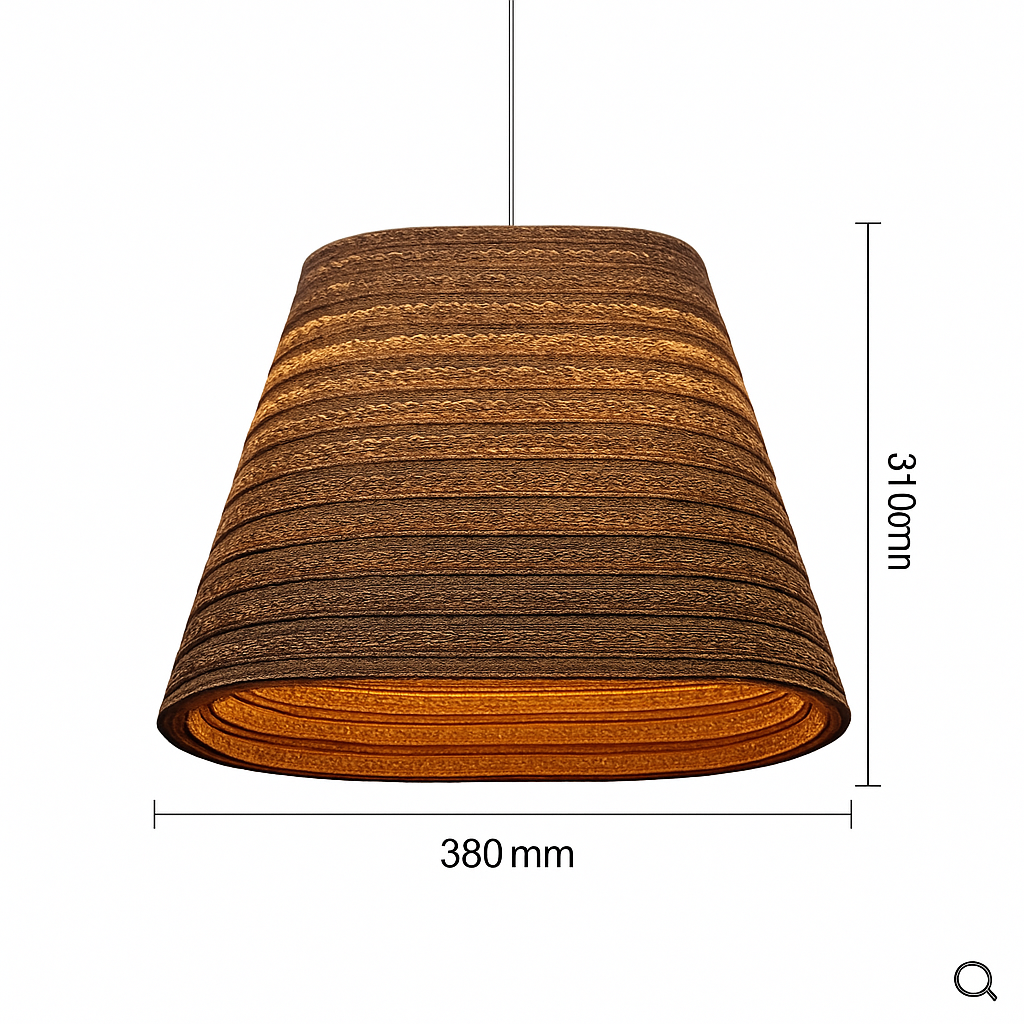 Papieren kartonnen hanglamp (verschillende vormen)