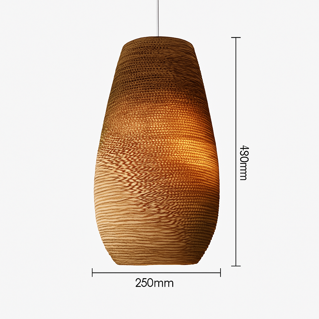 Papieren kartonnen hanglamp (verschillende vormen)