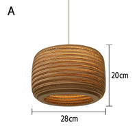 Papieren kartonnen hanglamp (verschillende vormen)